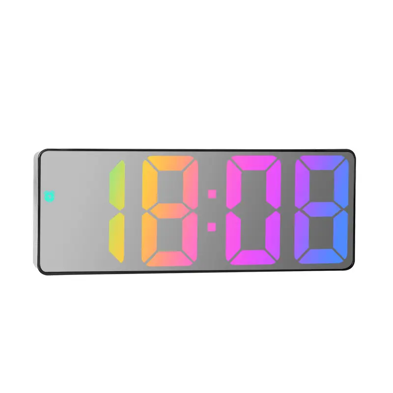Digital Alarm Clock with Rainbow Design 0725