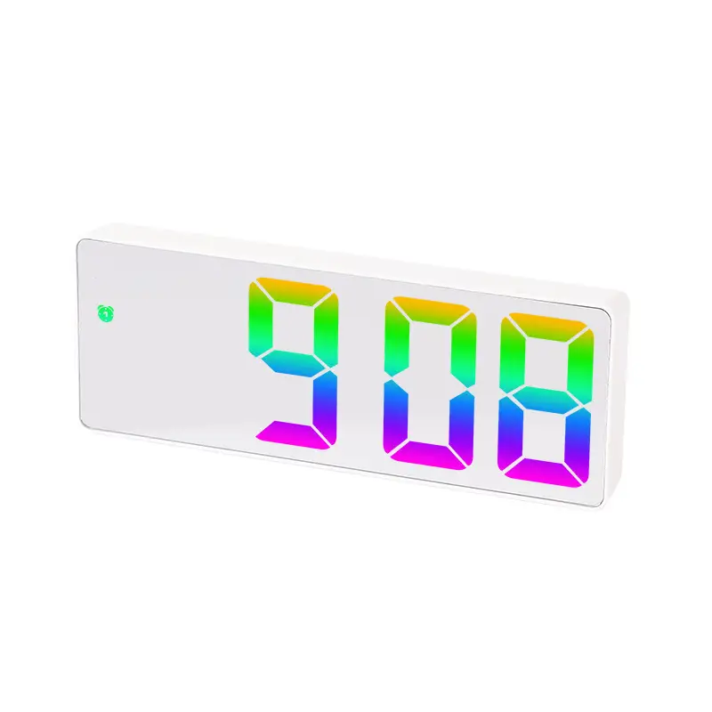 Digital Alarm Clock with Rainbow Design 0725
