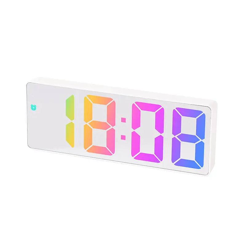 Digital Alarm Clock with Rainbow Design 0725