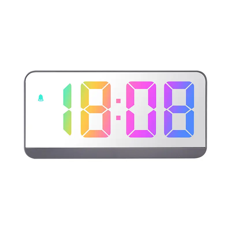 Digital Alarm Clock with Rainbow Design 0725