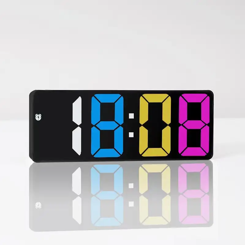 Digital Alarm Clock with Rainbow Design 0725