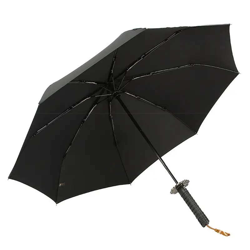 Japanese Samurai Umbrella Black 107cm Foldable - Image 7
