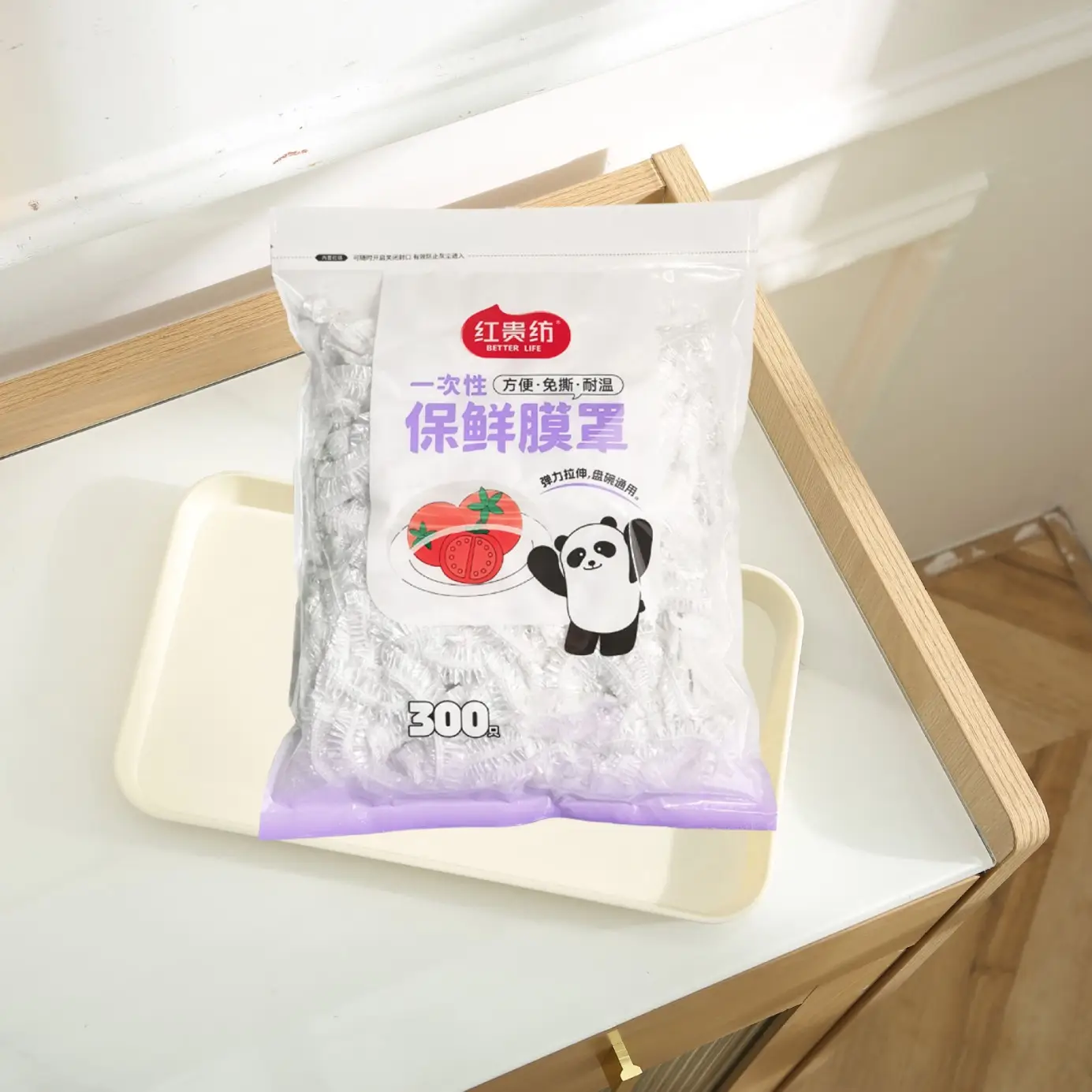 Disposable Pe Cling Film Sets 100 Pieces Household Refrigerator Anti-Odor - Image 3