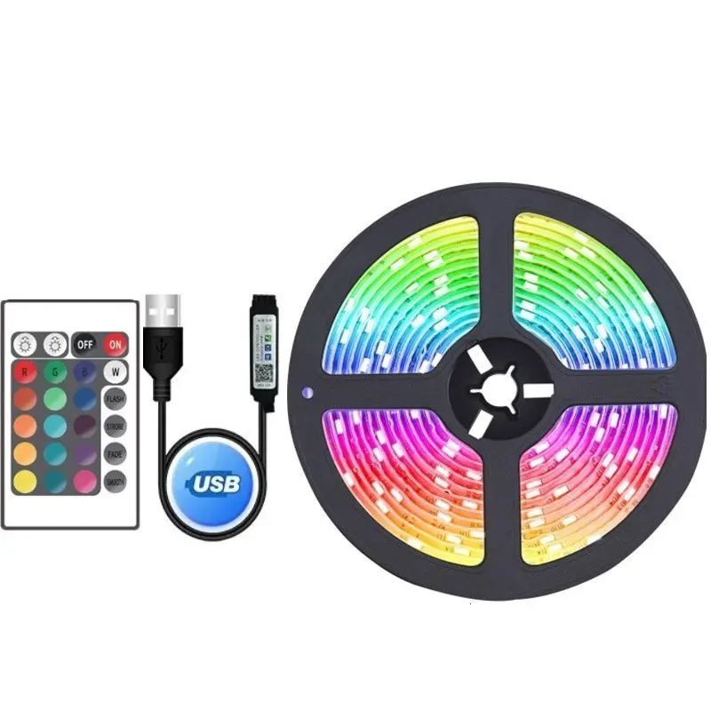 5V Waterproof RGB Dimming LED Strip with Remote Control - Image 4