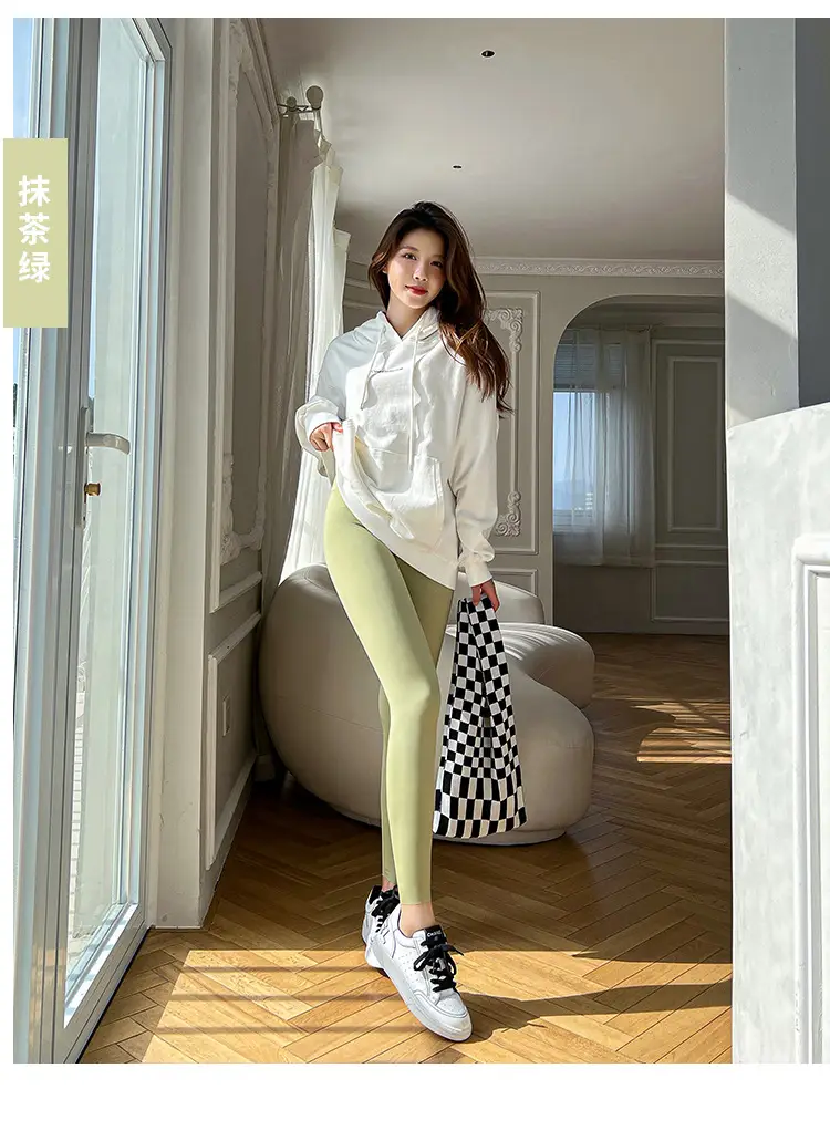 Women Thin Summer Leggings Eight Point High Waist — feature 30