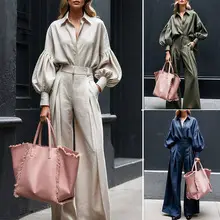 Women's Green Striped Lapel Shirt 2025 Summer — feature 21