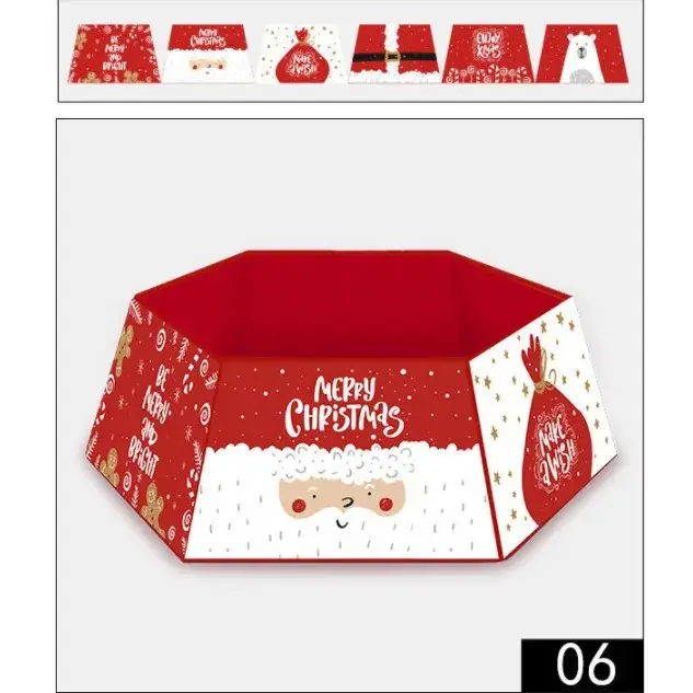 2023 Red Christmas Tree Bottom Decor with "Merry Christmas" Design - Image 6