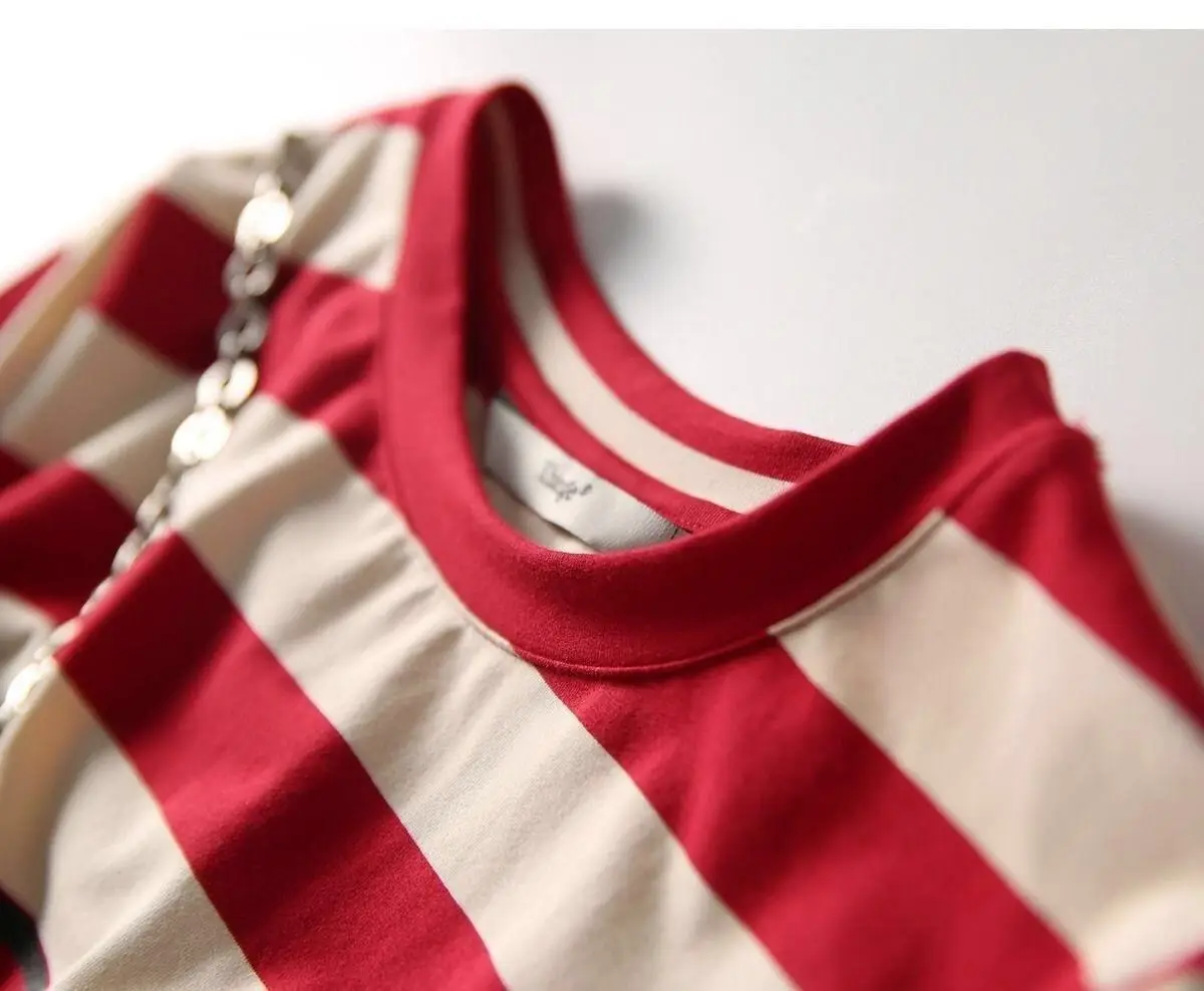 Women Striped Printed T-Shirt Dress 2026 Summer — feature 17