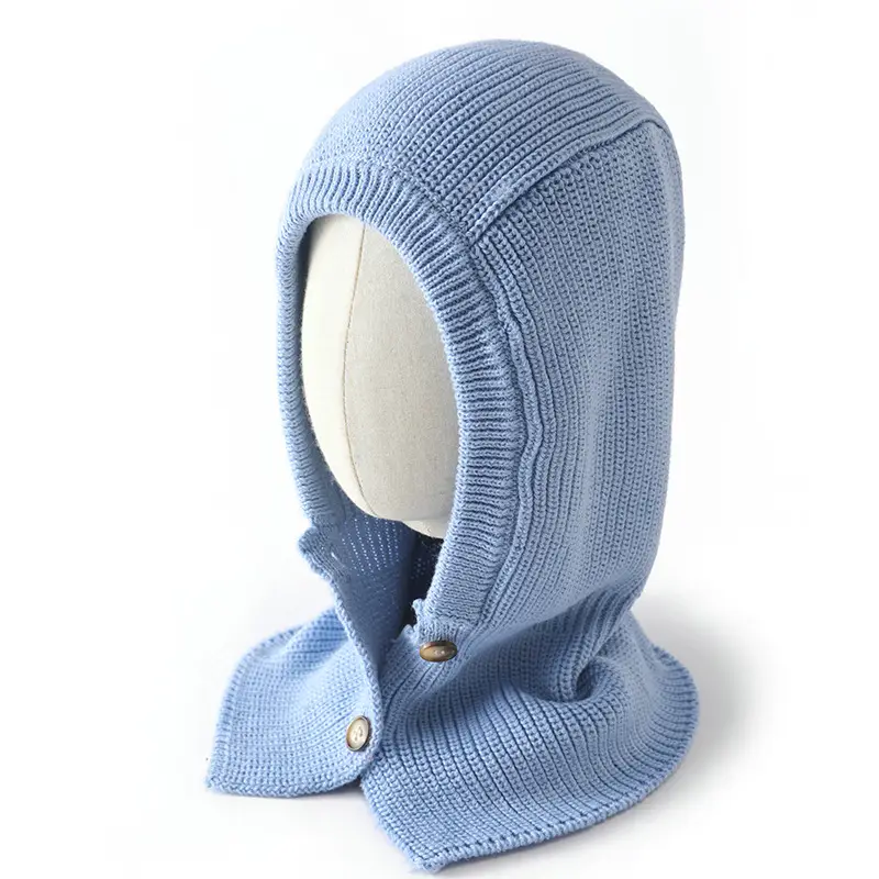 Brown Wool Knitted Ear & Neck Hat for Men Women - Image 11