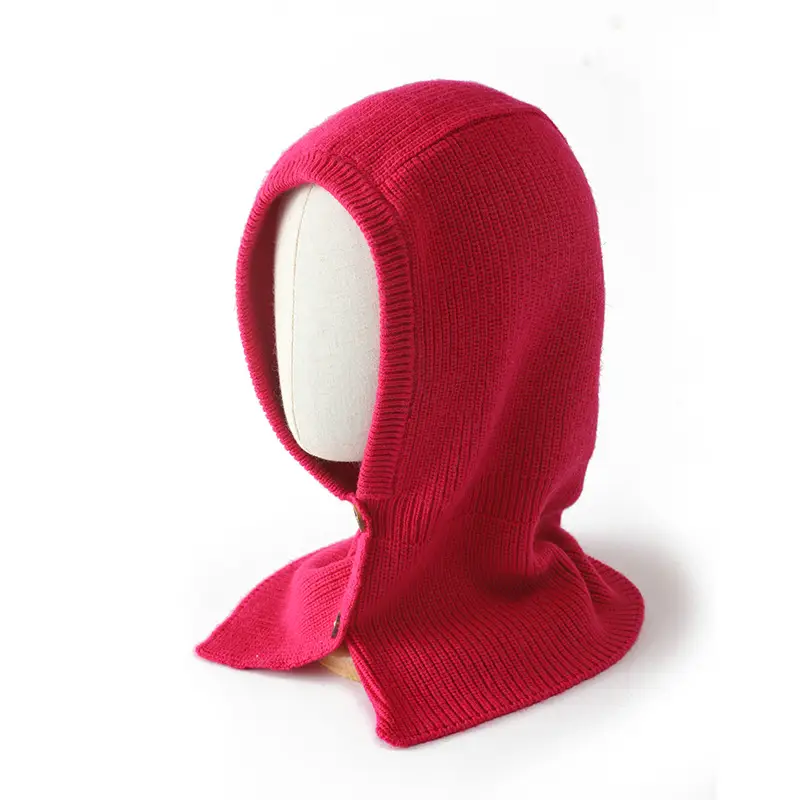 Brown Wool Knitted Ear & Neck Hat for Men Women - Image 8