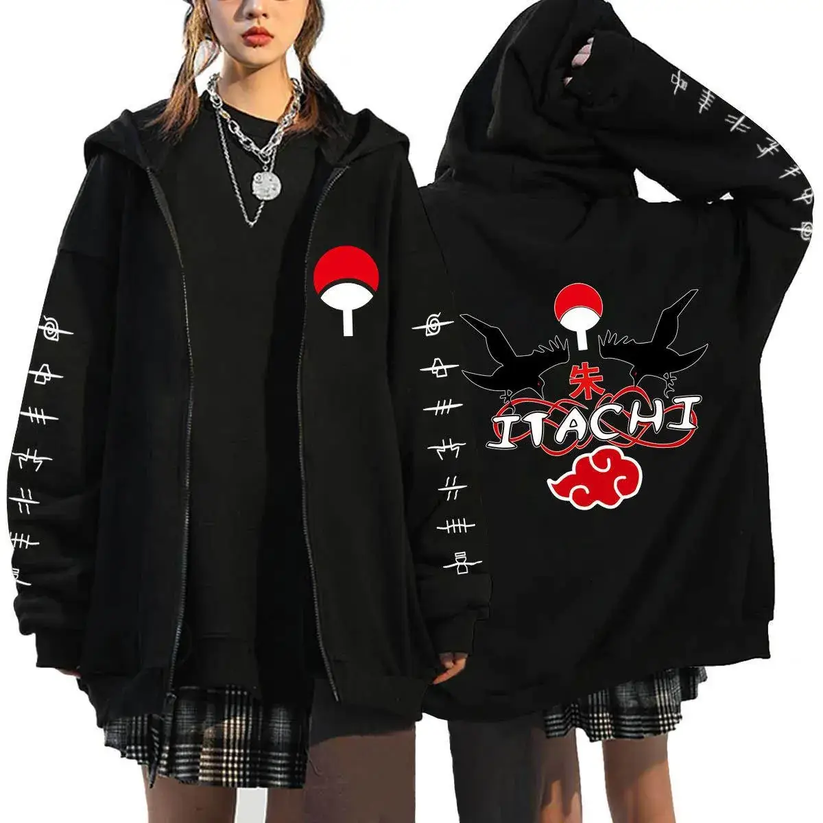 Naruto Anime Streetwear Hoodie for Men Black - Image 15