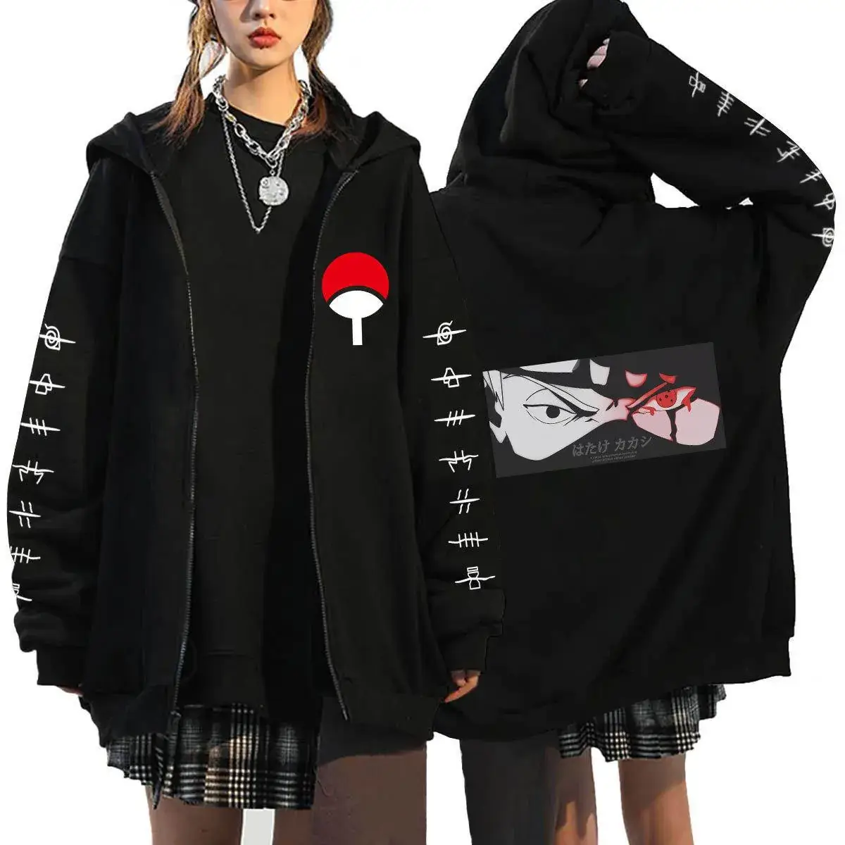 Naruto Anime Streetwear Hoodie for Men Black - Image 10