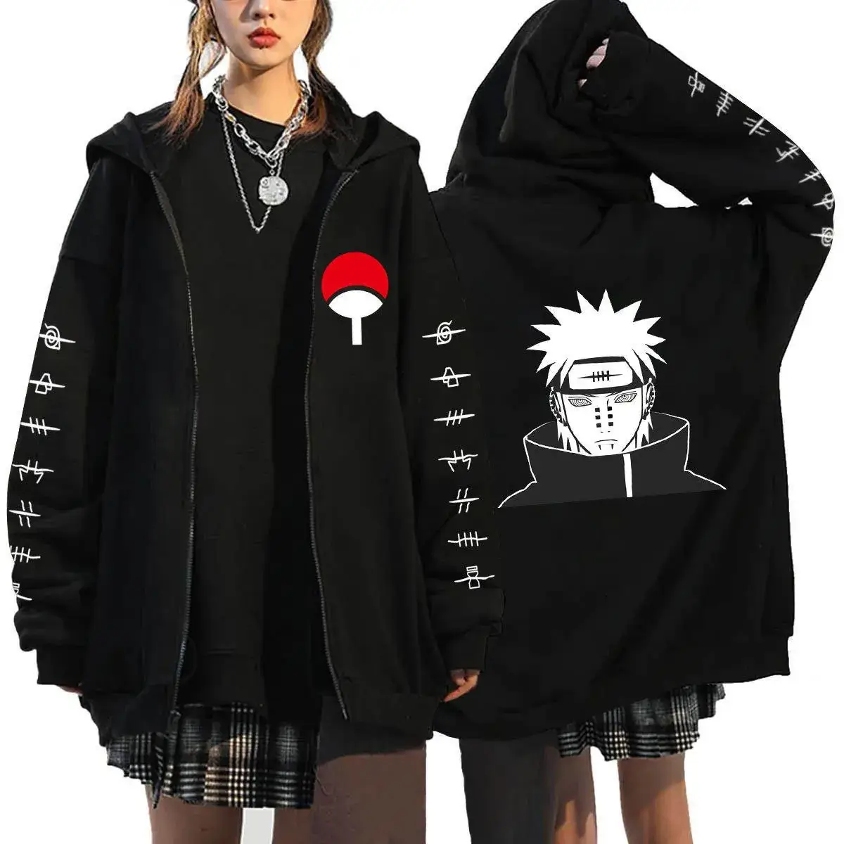 Naruto Anime Streetwear Hoodie for Men Black - Image 12