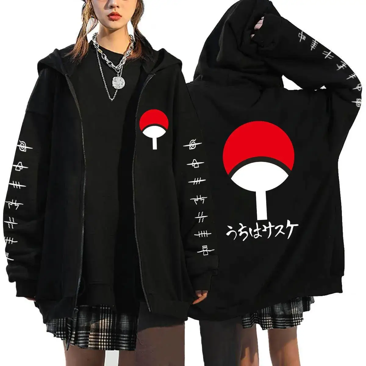 Naruto Anime Streetwear Hoodie for Men Black - Image 14