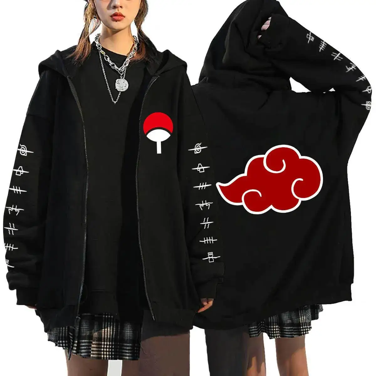 Naruto Anime Streetwear Hoodie for Men Black - Image 17