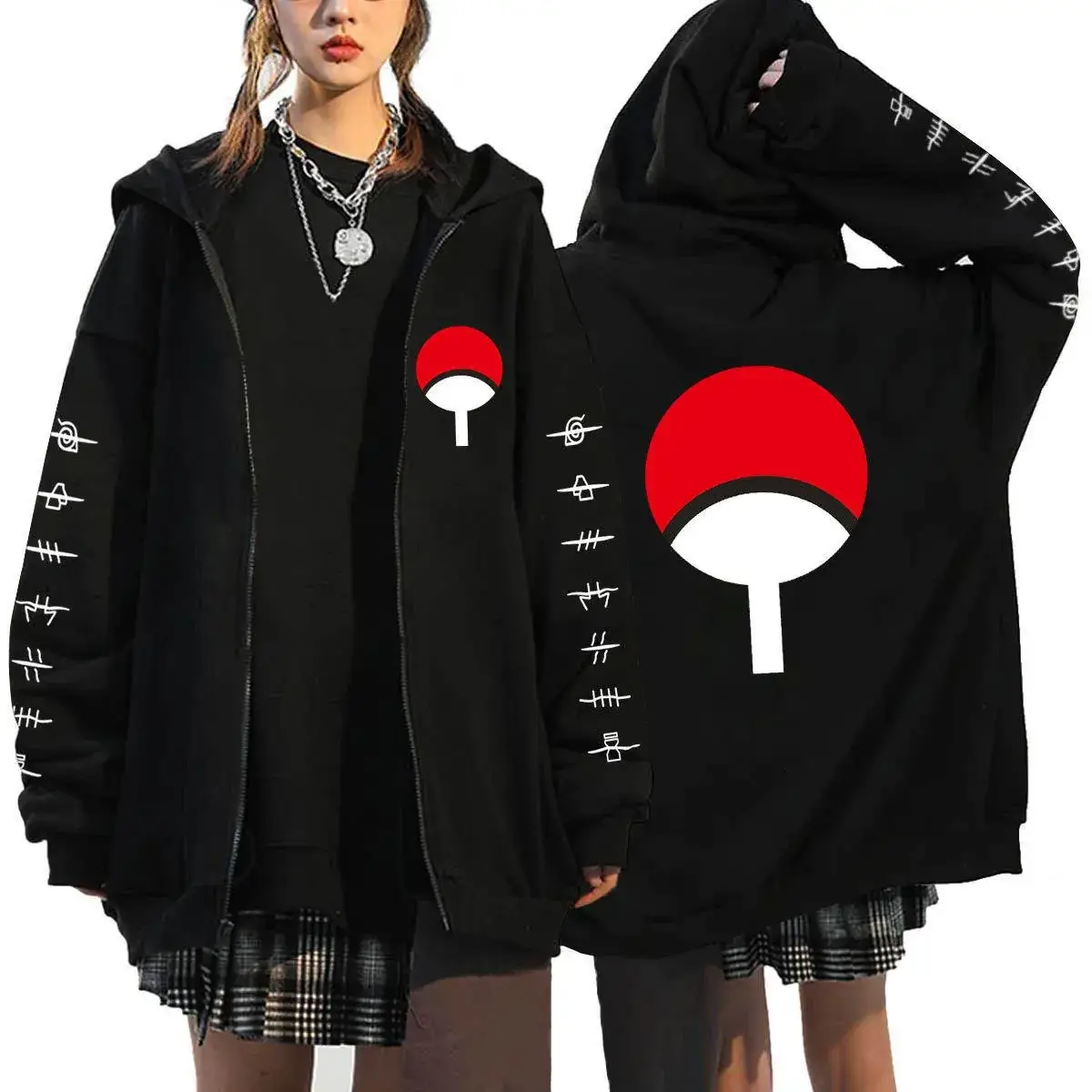 Naruto Anime Streetwear Hoodie for Men Black - Image 18
