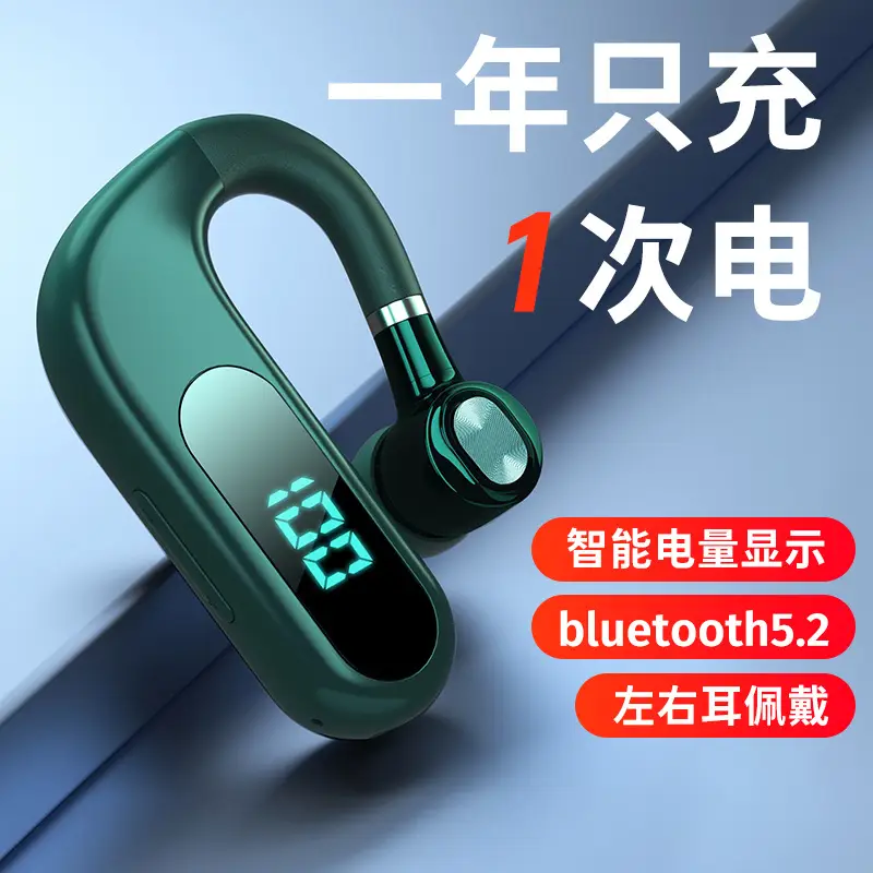 Wireless Bluetooth5.2 Digital Display Headset Green