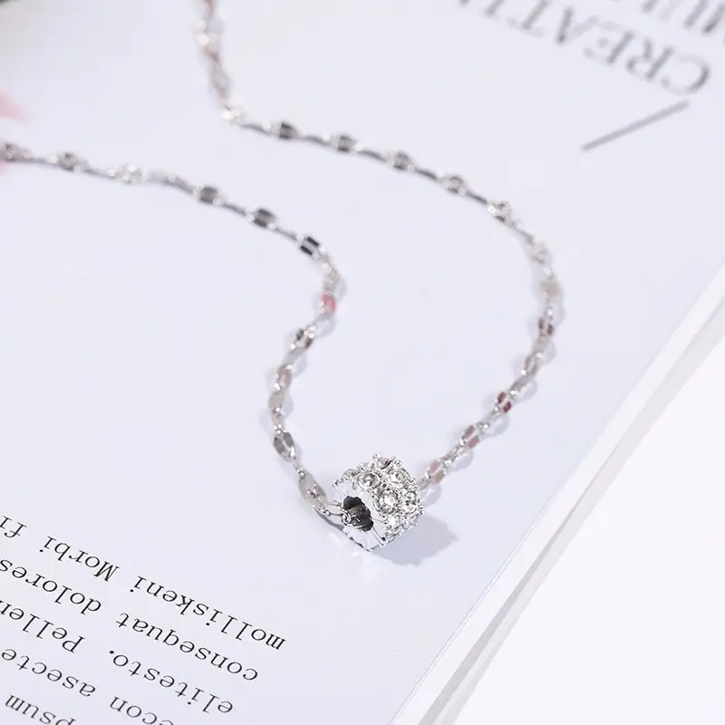 Women's 925 Silver Plated Transfer Bead Necklace - Image 6