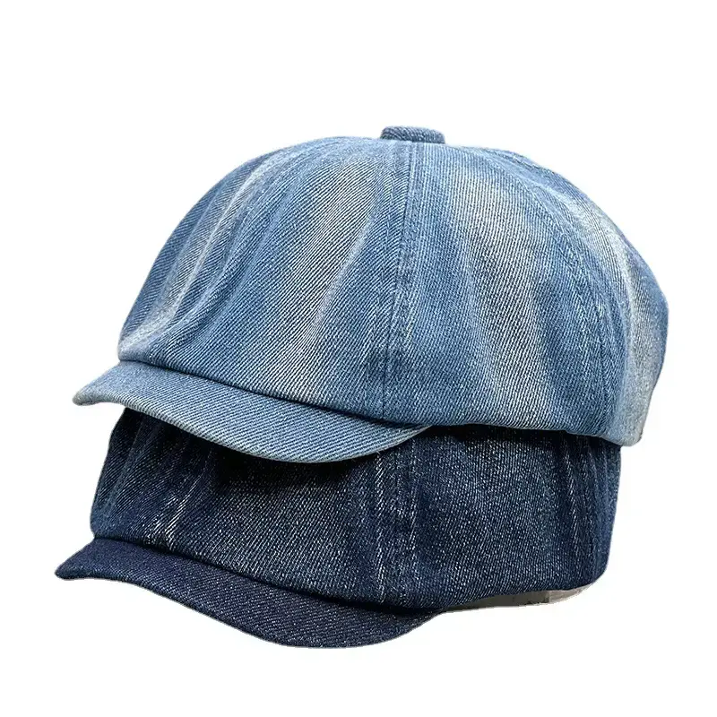 Women's Washed Blue Cowboy Cap Big Head Show