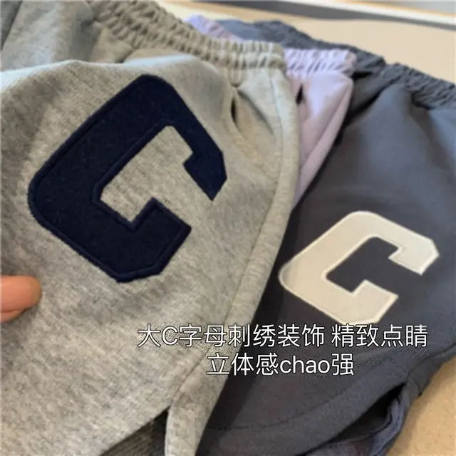 Women's Summer Sports Suit Gray Light Purple C Print Loose Fit Shorts Set — feature 2