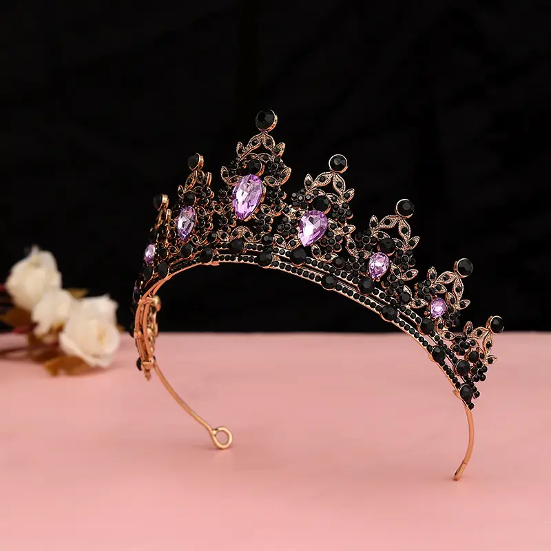 Purple Crystal Bridal Crown for Girls 18+ — feature 53