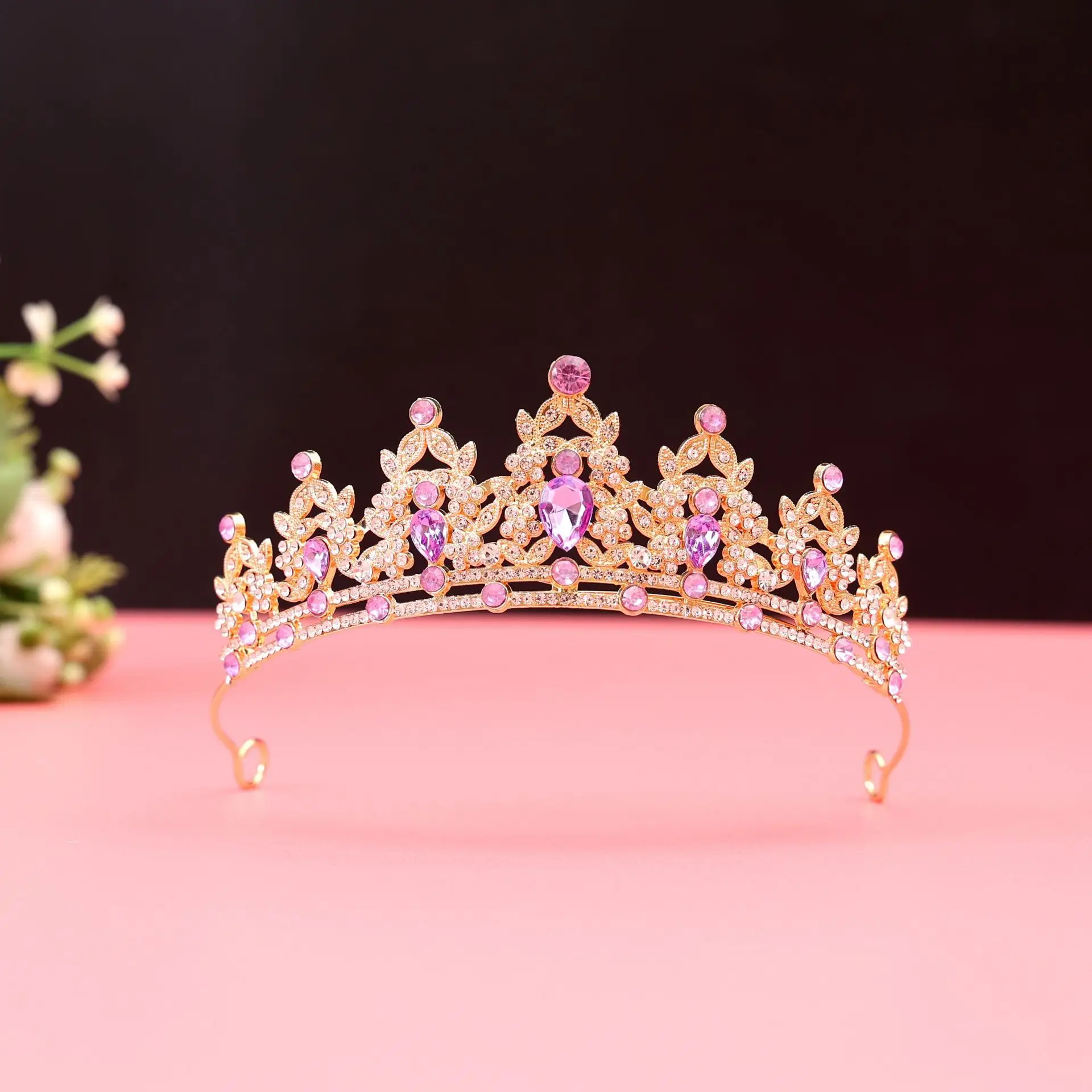 Purple Crystal Bridal Crown for Girls 18+ - Image 39