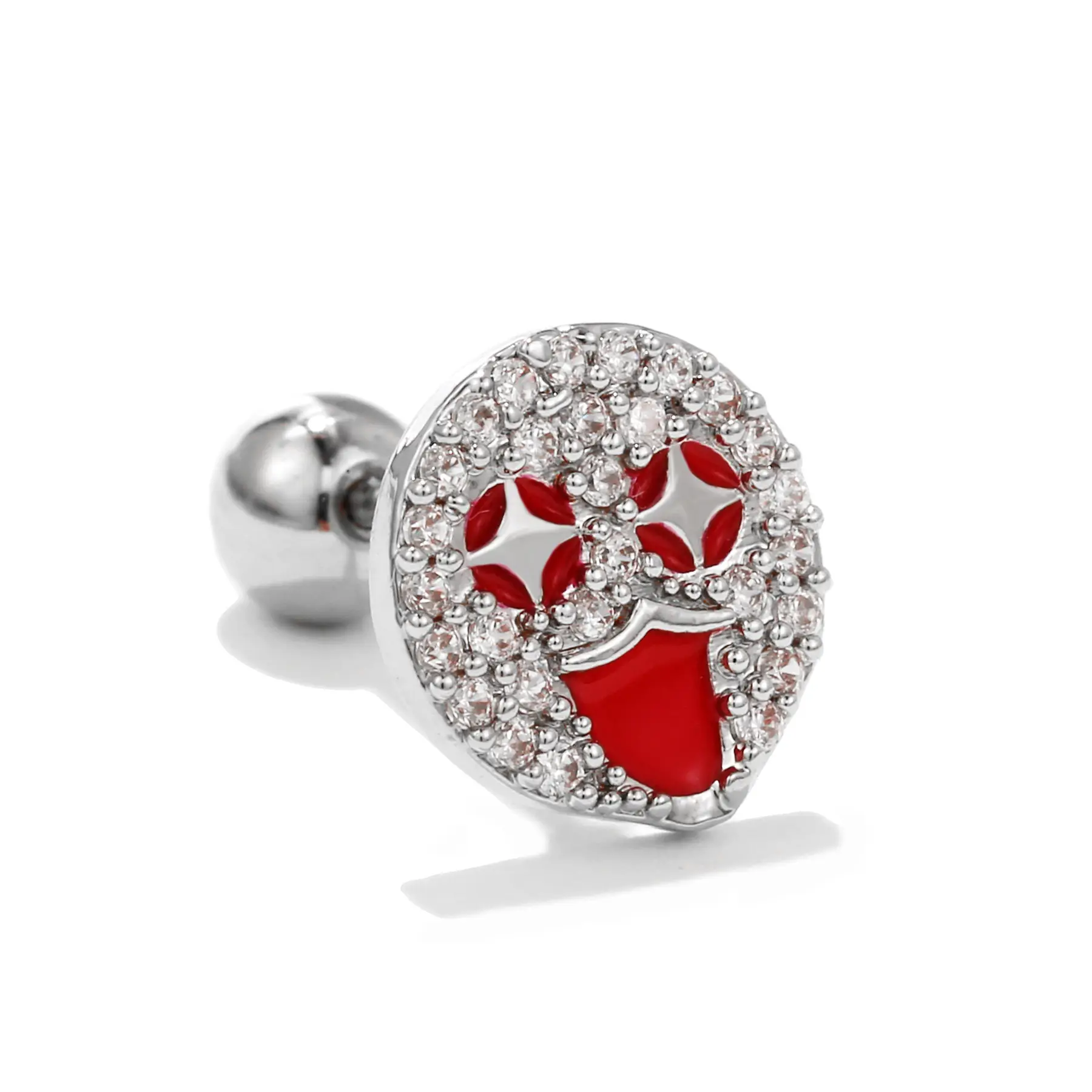 Colorful Star Earrings for Women Small Silver - Image 2