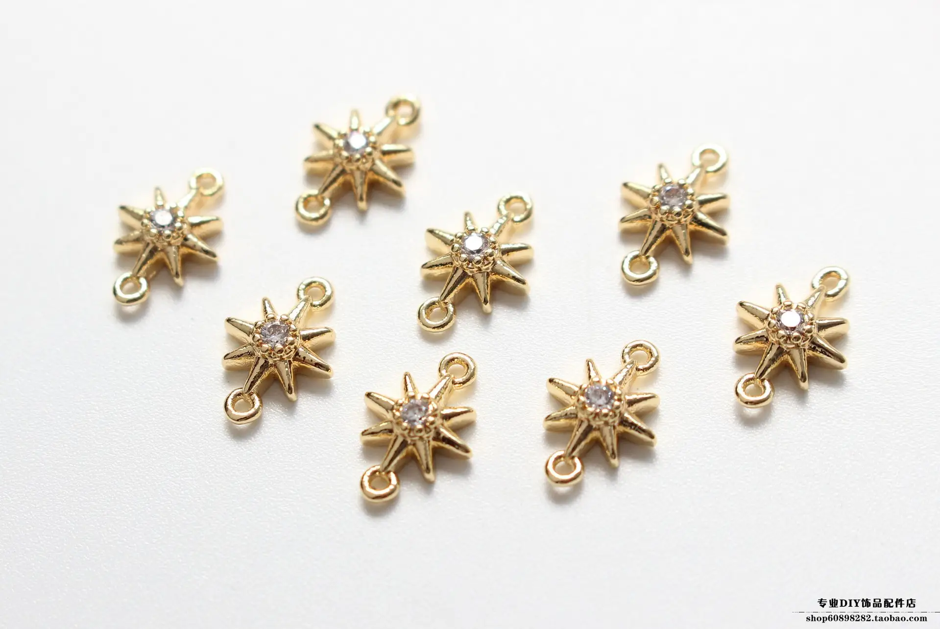 Copper Plated Octagonal Zirconium Earrings Set — feature 3