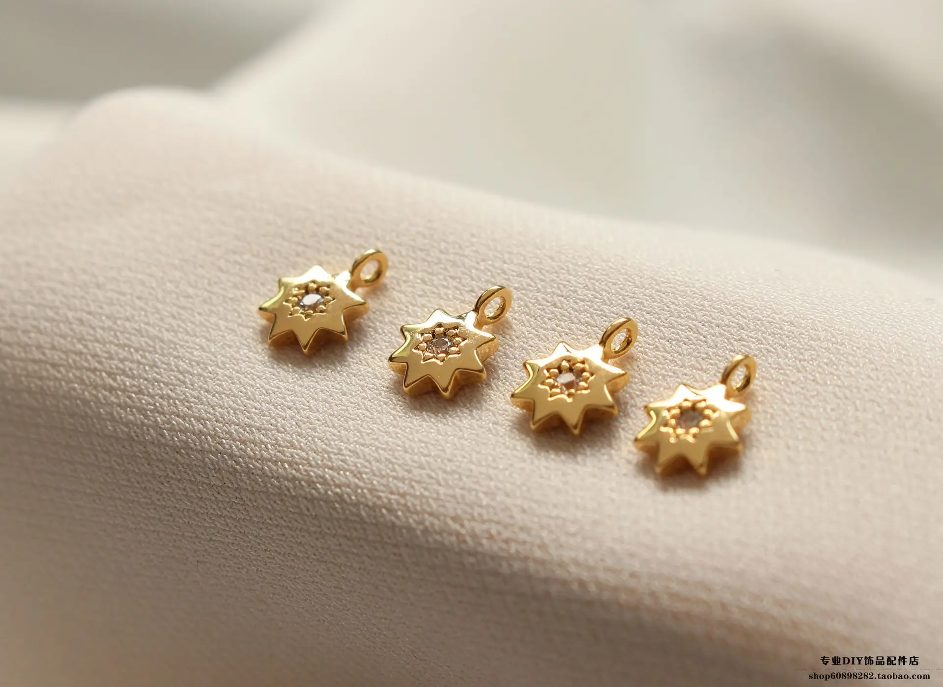 Copper Plated Octagonal Zirconium Earrings Set — feature 6