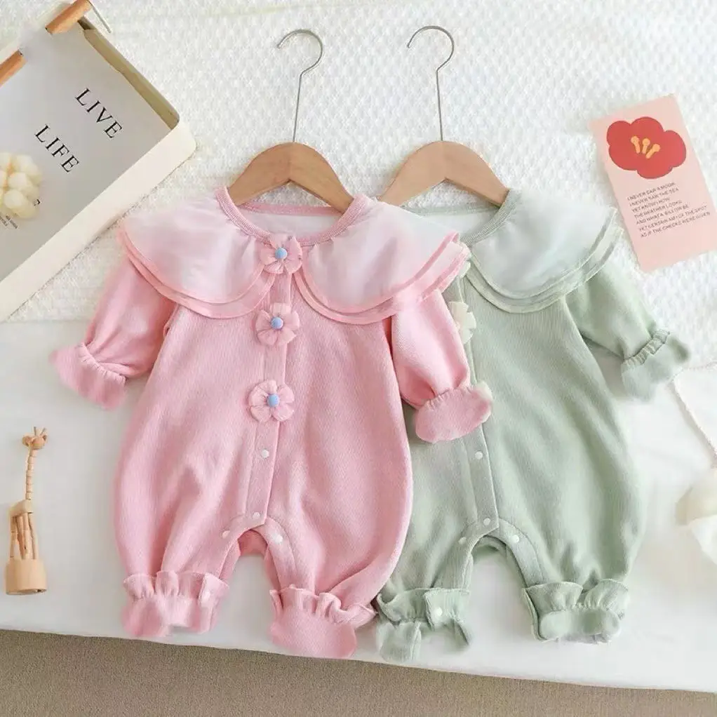 Pink & Green Princess Baby Onesies Set for Girls