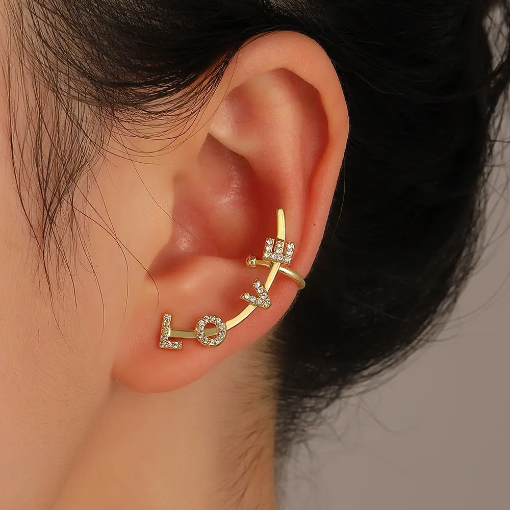 Zircon Leaf Ear Clip for Women Elegant Distinctive Earrings - Image 10