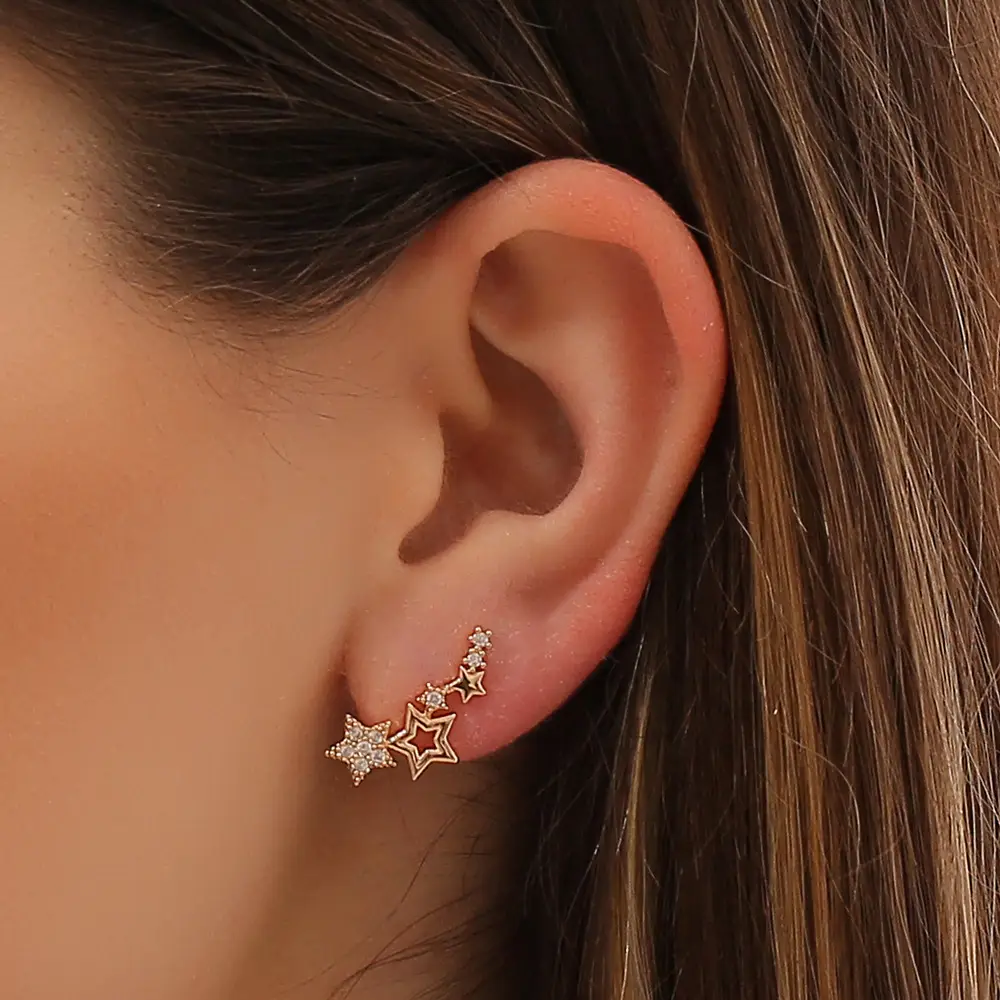 Zircon Leaf Ear Clip for Women Elegant Distinctive Earrings - Image 14