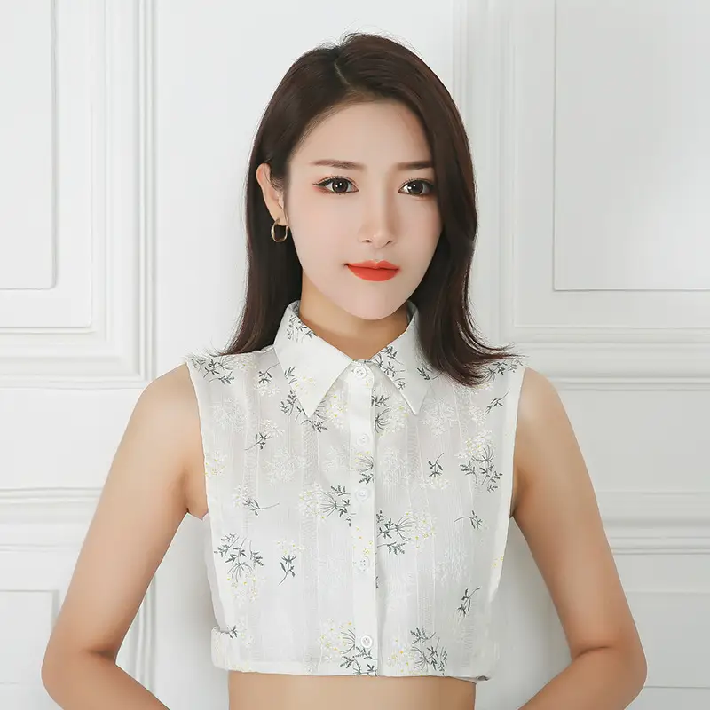 New Autumn Cotton Fake Collar White Shirt