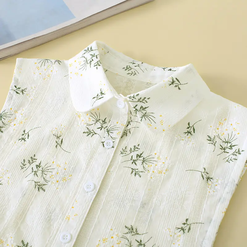 New Autumn Cotton Fake Collar White Shirt