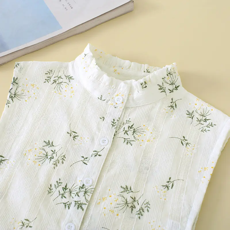 New Autumn Cotton Fake Collar White Shirt