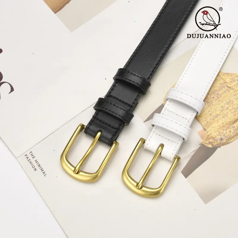 Women's Black Belt with Gold Buckle - Image 7