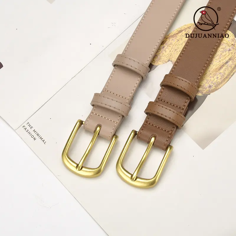 Women's Black Belt with Gold Buckle - Image 8