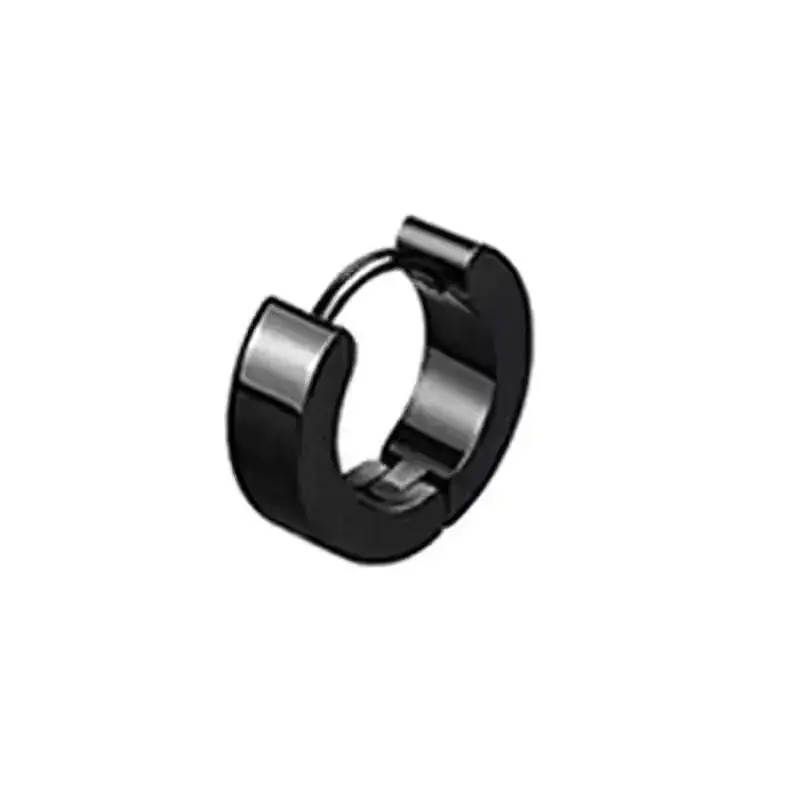 Men's Black Hip-Hop Earrings Single Duffian Style - Image 8