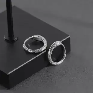 Men's Black Hip-Hop Earrings Single Duffian Style — feature 1