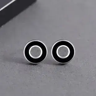 Men's Black Hip-Hop Earrings Single Duffian Style — feature 3