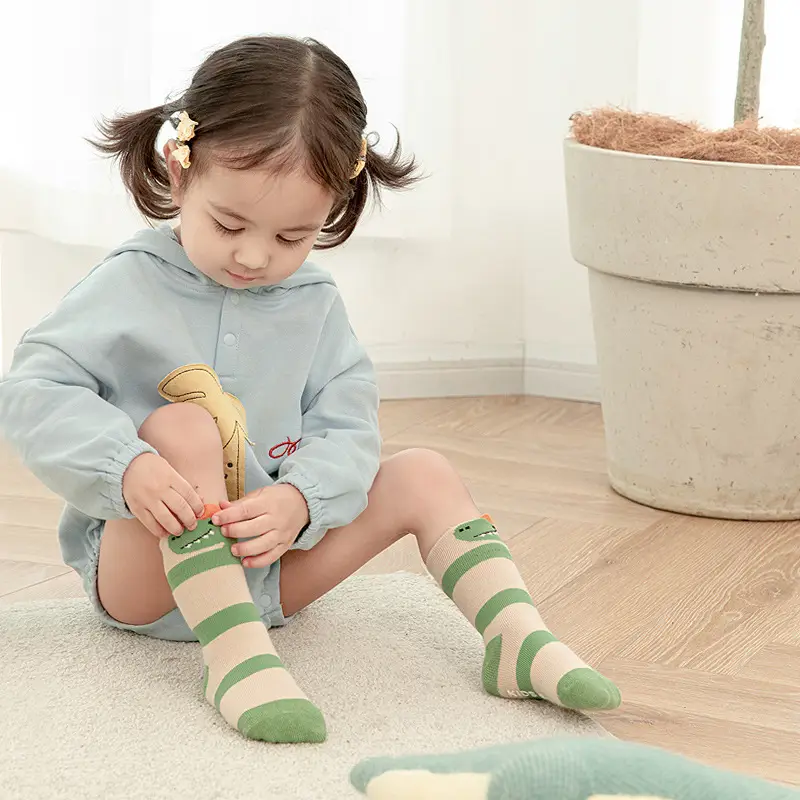 2022 Cartoon Baby Socks Yellow Green Non-Slip - Image 11