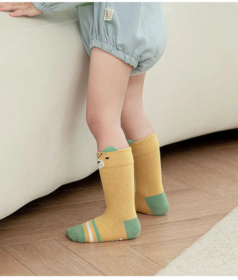 2022 Cartoon Baby Socks Yellow Green Non-Slip — feature 10