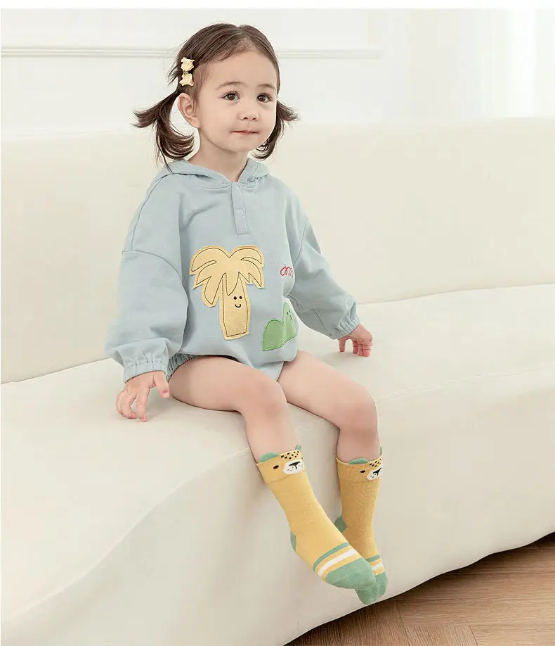 2022 Cartoon Baby Socks Yellow Green Non-Slip — feature 11
