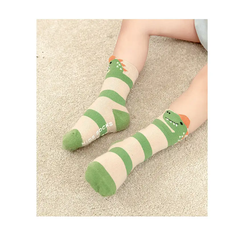 2022 Cartoon Baby Socks Yellow Green Non-Slip — feature 7