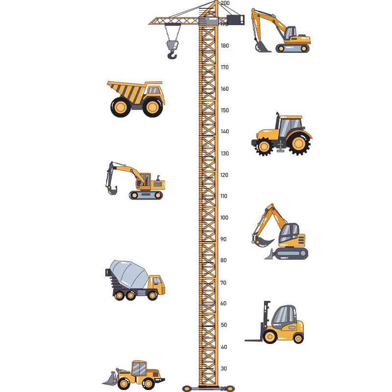 2m Excavator Wall Sticker for Kids Room - Image 7