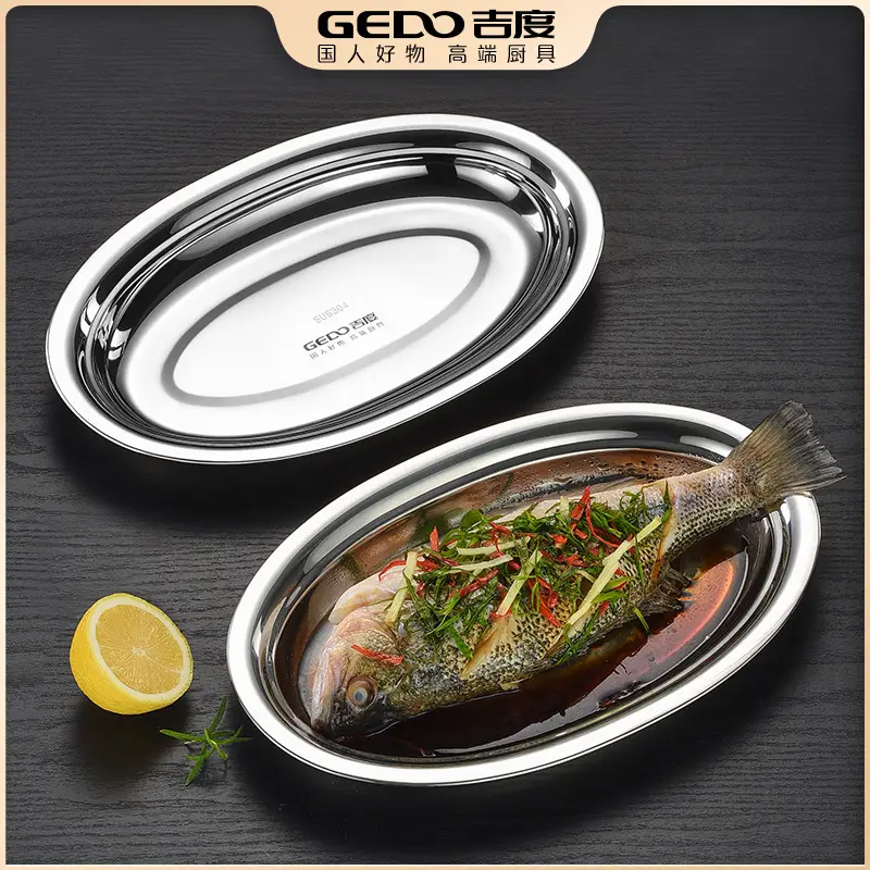 304 Stainless Steel Oval Fish Plate 28cm - Image 7