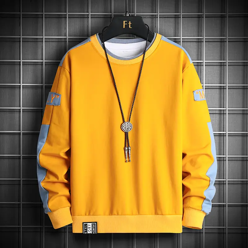 Men Blue Contrast Sweatshirt YP-2150P25 - Image 5