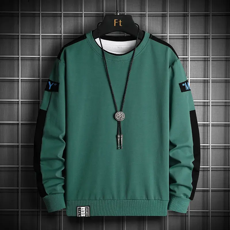 Men Blue Contrast Sweatshirt YP-2150P25 - Image 3
