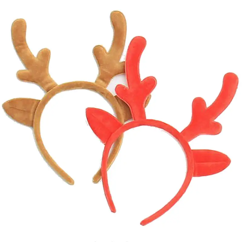 Red Cartoon Deer Antlers Hairband for Kids Party Wear