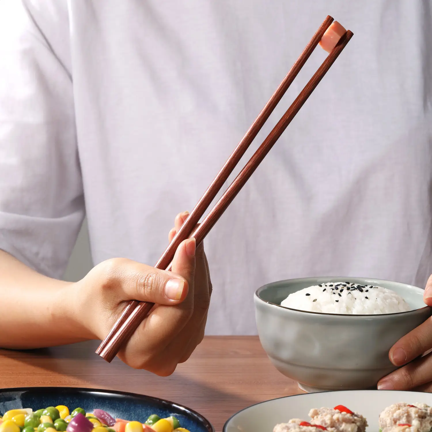 Meiliya Wax-Free Iron Chopsticks 10 Pairs - Image 4